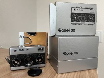 Rollei 35 Tessar 3.5/40 コンパクトフィルムカメラ ローライ シリアル一致元箱・説明書・付属品