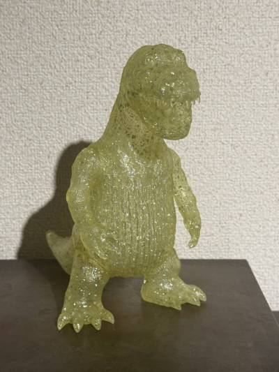 新吉くん 杉浦茂 ゴジラ ソフビ クリアラメ成型 GODZILLA 怪獣 フィギュア