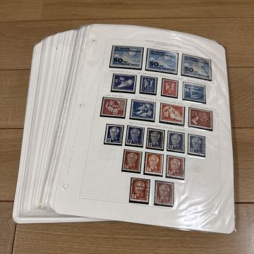 B8 外国切手　古い切手　東ドイツ　未済混合　1949年〜1959年発行　55ページ　まとめ売り