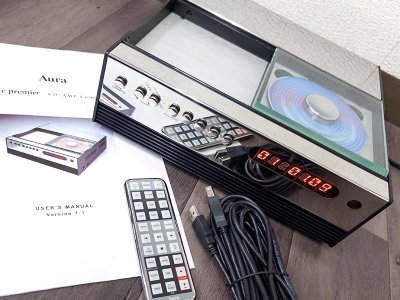3R7476■Aura note premier CDレシーバー アンプ内蔵CDプレーヤー リモコン付属 オーラ■