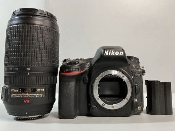 【12Li-4】Nikon ニコン D610 ボディ デジタル一眼レフカメラ レンズ AF-S VR Zoom NIKKOR 70-300mm F4.5-5.6G IF-ED バッテリー付 現状品