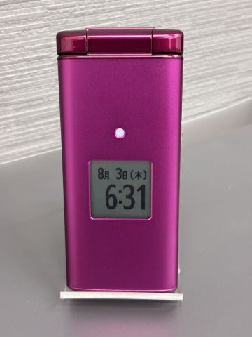 1円～美品☆au かんたんケータイ KYF38 ワインレッド KYOCERA 京セラ 判定〇 携帯電話 