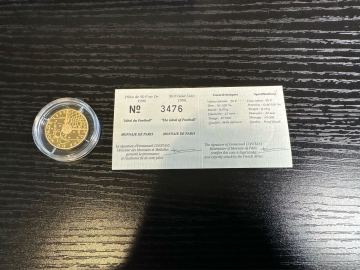 【1円スタート】1998 FIFAワールドカップ記念 50フラン金貨 Gold920&permil;【証明書・ケース付】