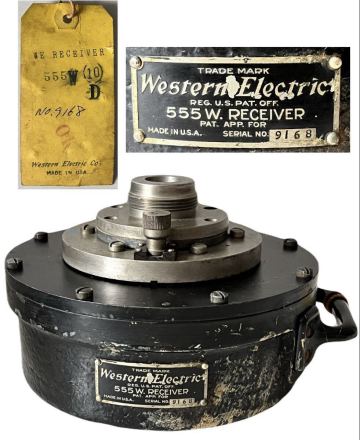 【鶴】長期保管品 未検査 Western Electric ウエスタンエレクトリック WE 555 W RECEIVER フィールド型ドライバーユニット A986