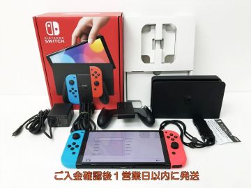 【1円】任天堂 有機ELモデル Nintendo Switch 本体 セット ネオンブルー/ネオンレッド 初期化/動作確認済 スイッチ M02-238yk/G4