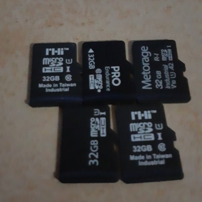 マイクロSDカード 32GB5枚　合計160GB 中古品、データ消去フォーマット済みです。