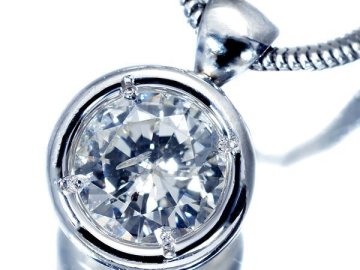 1円～【ジュエリー極】極上品！超特大！１粒超大粒天然ダイヤモンド1.342ct 超高級Pt900＆Pt850ペンダントネックレス a3760ivo【送料無料】