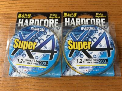 激安★デュエル DUEL ハードコアX4★ 1.2号200m イエロー　★新品使用！