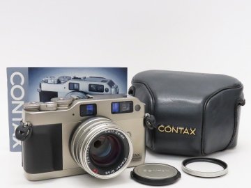 ●○CONTAX G1/Carl Zeiss Planar T* 45mm F2/GD-1 レンジファインダー フィルムカメラ Gマウント コンタックス ケース付●032657075m○●