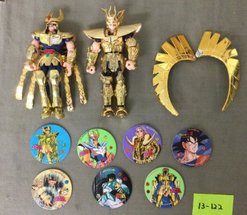 ★１３―１２２★玩具　聖闘士星矢 詳細不明フィギュア フェニックス一輝/バルゴクロス/メンコ ビンテージ品 当時物 まとめ[60]