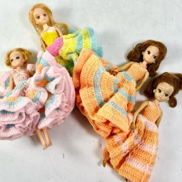リカちゃん 人形 着せ替え ドール ホビー おもちゃ コレクション 手作りドレス ハンドメイド 4体 コレクター放出 当時物【まとめ商品】