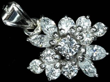 OO18656D【1円～】新品【RK宝石】《Diamond》極上ダイヤモンド 総計1.00ct Pt900 高級ペンダントヘッド ネックレス ダイヤ フラワー