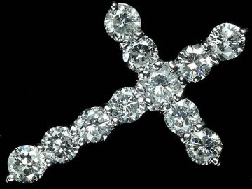 OL18466D【1円～】新品【RK宝石】《Diamond》極上ダイヤモンド 総計1.00ct!! Pt900 高級ペンダントヘッド ネックレス クロス 十字架 ダイヤ