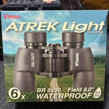【新品未使用】VIXEN ビクセン ATREK LIGHT アイトレックライト BR6&times;30WP 双眼鏡 防水 コンパクト ビクセン 箱付き