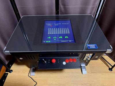 アーケードテーブル筐体　１９インチ液晶フルレストア品（６０in1カスタム）パドルコントローラー付き