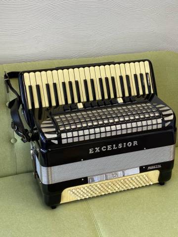□1229 EXCELSIOR MUSETTE Mod.760 #219 5 アコーディオン エキセルシャー 中古 長期保管品 音が出るか確認済 現状品