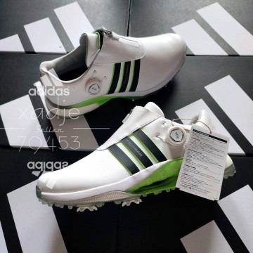 即日発送 新品 正規品 adidas GOLF アディダス ゴルフ TOUR360 24 BOA 白 ホワイト 黒 緑 ソフトスパイク 定価33000円 26.5cm US9 箱付き