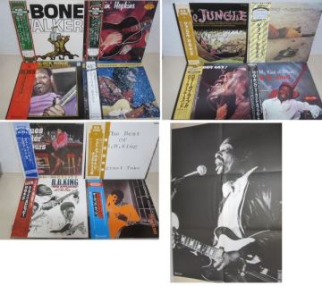 LP・ブルース 帯付 12セット・B.B.キング、ライトニンホプキンス、アルバートコリンズ、オーティスラッシュ ポスター付他/7-38