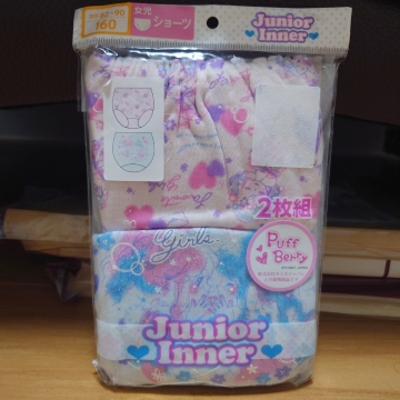 ②希少 160cm 2枚組 女の子ショーツ 肌着 インナー ショーツ 下着 綿100 パンティー レトロ キッズパンツ 小学生 中学生 しまむら ガロー