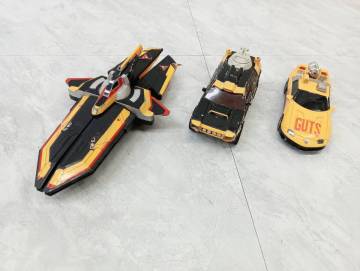 ★◆【USED】ガッツウィング2号 マシンシャーロック マシンデラム 3点セット ウルトラマンティガ 円谷プロ 当時物 まとめ 箱60サイズ
