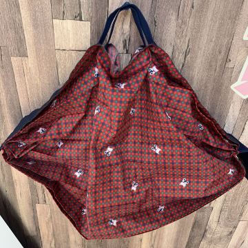 (FG332) 美品 familiar エコバッグ シュパット サイズ不明 レッド／ネイビー ファミリア Shupatto 現状品 中古品