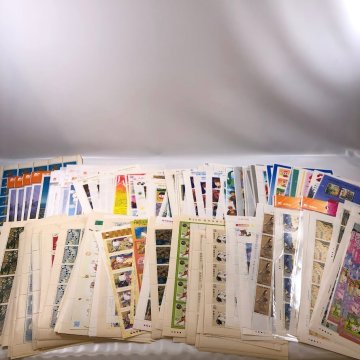 ■未使用 通信用記念切手 シート まとめ売り 額面総額 約196,000円分 約1011.40g（袋等を含む）【買取まねきや】■
