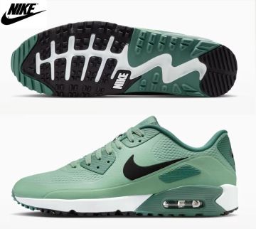 新品 27cm ナイキ ゴルフシューズ エア マックス 90 防水 NIKE AIR MAX シルバーパイン グリーン 青 緑 箱付 未使用 正規品 HV9305-300