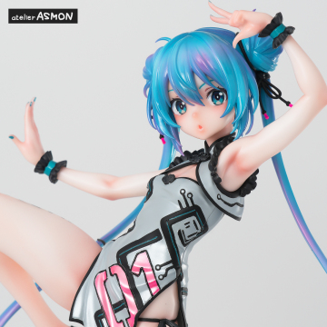 【 完成品 】 チャイナミクさん グリズリーパンダ ガレージキット フィギュア 塗装済 【 初音ミク　初音未来　HatsuneMiku 】