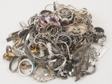 大量セット 銀 地金 つぶし 潰し SILVER 950 925 シルバー 刻印 約500g まとめて 043