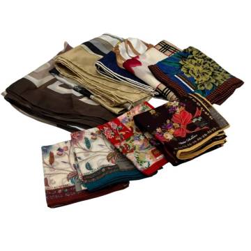1円 BURBERRY バーバリー ジバンシー セリーヌ ミニスカーフ チーフセット シルク コットンなど