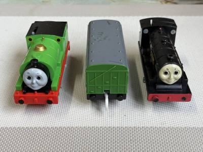トミー（TOMY）きかんしゃトーマス　パーシー、貨車　おもちゃ３点セット　現状品　本体のみ