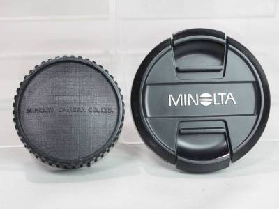 071974 【良品 ミノルタ】 MINOLTA LF-1262 62mm レンズキャップ & MDマウントレンズリアキャップ