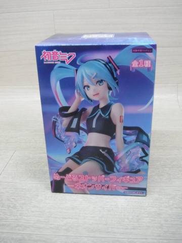 08/H222★初音ミク 　ぬーどるストッパーフィギュア-ネオンサイバー-★プライズ★未開封