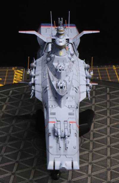 fleetmo製ガレージキット 1/1700 地球連邦軍 マゼラン改級戦術指揮艦 アナンケ THE ORIGIN ver.制作完成品 C3 AFA TOKYO キャラホビ