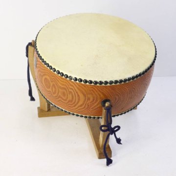 岡田屋布施 平太鼓 打面40cm 台座/収納バッグ付き 和太鼓 打楽器★459v06