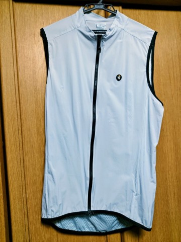 美品 KAPELMUUR カペルミュール ジレ ストレッチウインドベストフラグメントアイスグレーsize XL