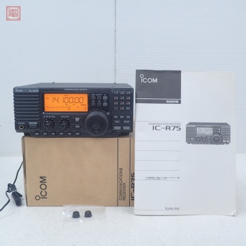 アイコム IC-R75 通信型受信機 30kHz～60MHz オプション3種組込済 元箱・取説付 ICOM【20