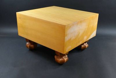 C9　囲碁　囲碁道具　碁盤　天然木　榧　本榧　厚さ18cm　碁石　ボードゲーム