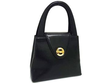 1円 ■美品■ GIVENCHY ジバンシィ レザー ハンドバッグ トートバッグ レディース ブラック系 BT6248