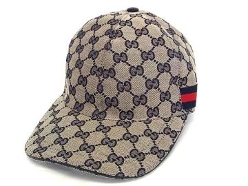 1円 ■美品■ GUCCI グッチ 696845 シェリーライン ポリエステル&times;コットン ベースボールキャップ 帽子 表記サイズ S ベージュ系 FZ4901