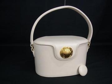 1円 GIVENCHY ジバンシィ レザー ワンハンドル ハンドバッグ レディース アイボリー系 GE0721