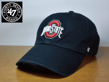 A662《未使用品》47 BRAND 47ブランド【フリーサイズ】USカレッジ OHIO STATE UNIVESITY オハイオ州立大学 野球帽 帽子 キャップ USモデル