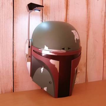 カ〇26070802　スターウォーズ ボバフェット 3Dデコライト 壁掛け 照明 ランプ ヘルメット 3DLightFX マンダロリアン STAR WARS
