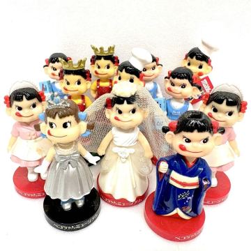 不二家 ペコちゃん ミニミニミュージアム 首振り人形 不二屋100th ペコちゃん60th まとめ FUJIYA ドレス ミルキー 浴衣 レトロ メイド