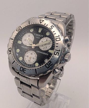 【2AS-5】TISSOT ティソ 1853 クロノグラフ E662/762M ブランド腕時計 100M／330FT 腕時計 現状品