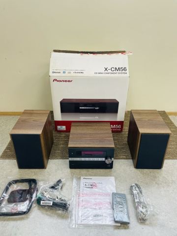◎ Pioneer X-CM56 CD MINI COMPONENT SYSTEM パイオニア ミニコンポ 音響機器 Bluetooth 箱有り 付属品写真参照 通電のみ確認済み 