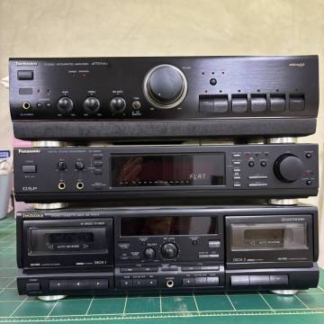 499 【音出し確認済】Technics SU-A700MK2 / RS-TR575 / Panasonic SH-GE90 アンプ カセットデッキ プロセッサー 3台セット テクニクス
