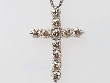 【10404D】Pt900/Pt850 天然ダイヤモンド 0.80ct/3.78g ネックレス
