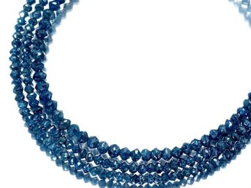 1円～【ジュエリー極】極上ギラギラ輝く！ビーズカット天然ブルーダイヤモンド12.33ct 高級K18YGクラスプネックレス h8782km【送料無料】