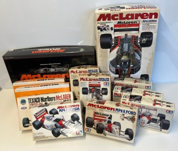 未組立品 タミヤ TAMIYA マクラーレンまとめ12台 HONDA MP4/4 M23 MP4/7 4/5B 4/6 FORD MP4/8 Texaco Marlboro M23 中古 LL7-031◎